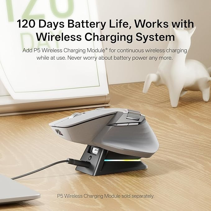 RAPOO MT760 PRO Wireless Mouse 12K DPI Bluetooth 120 Days Battery 7 Devices