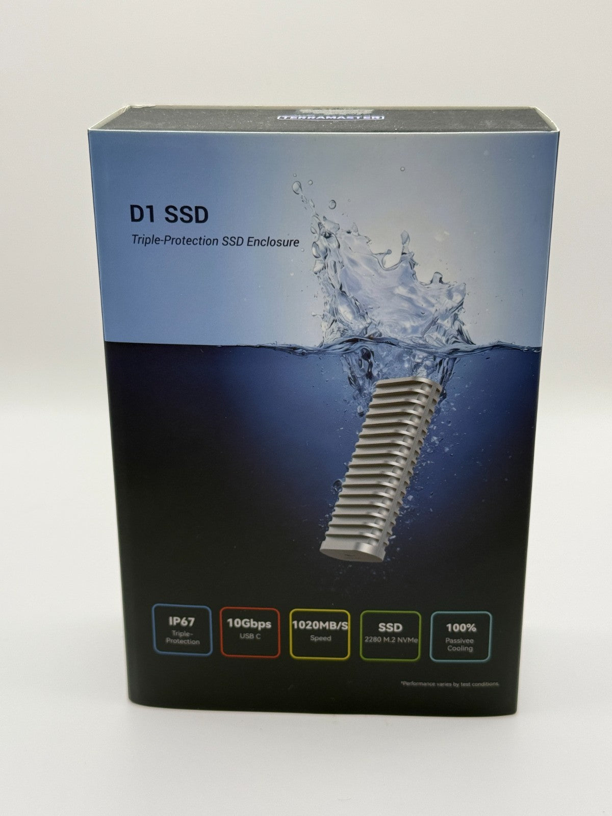 Terramaster D1 SSD M.2 NVMe SSD Enclosure Aluminum Case Waterproof Shockproof