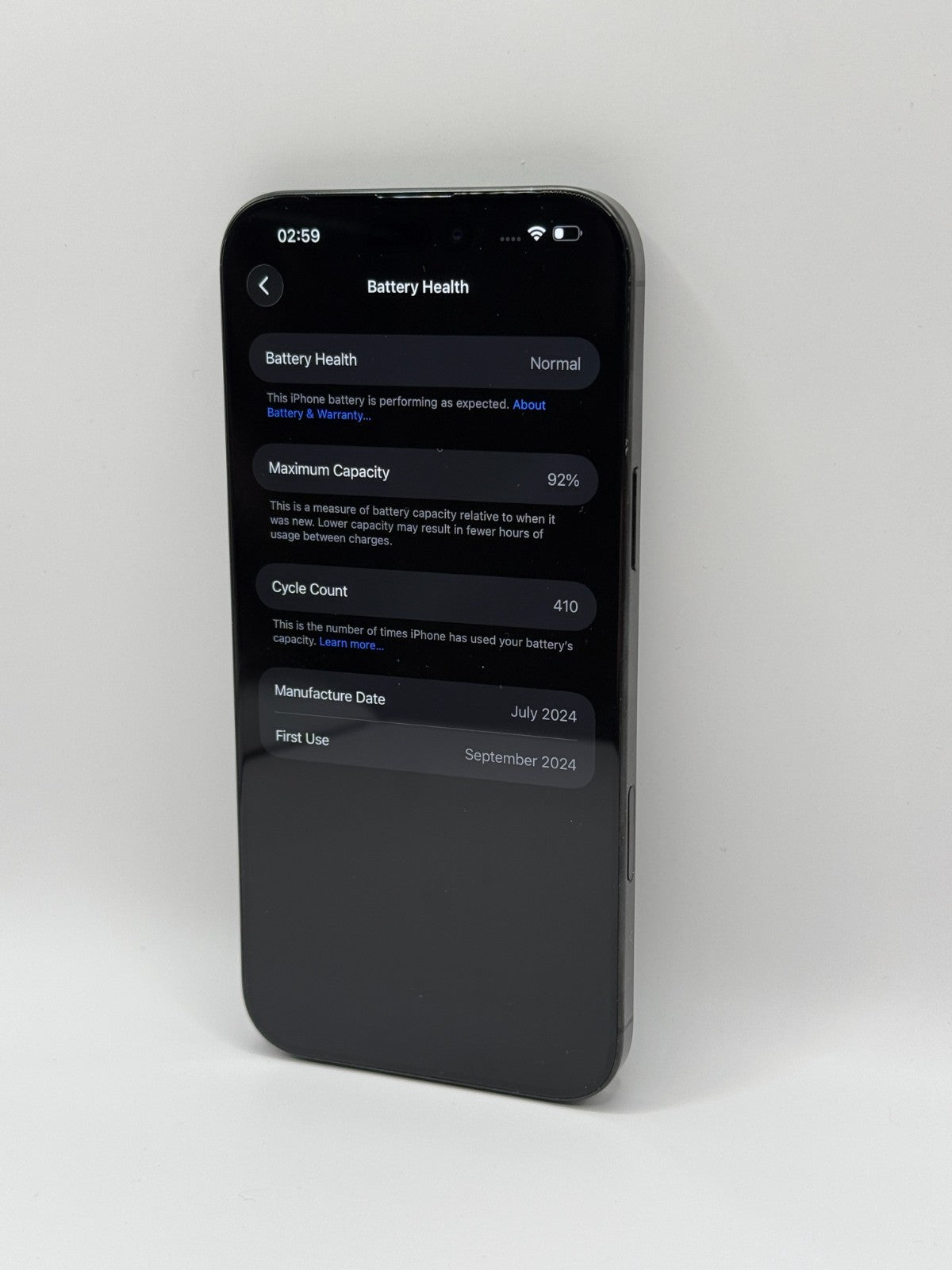 Apple Iphone 16 Pro Max 256GB 5G Unlocked Black Titanium Very Good Condition