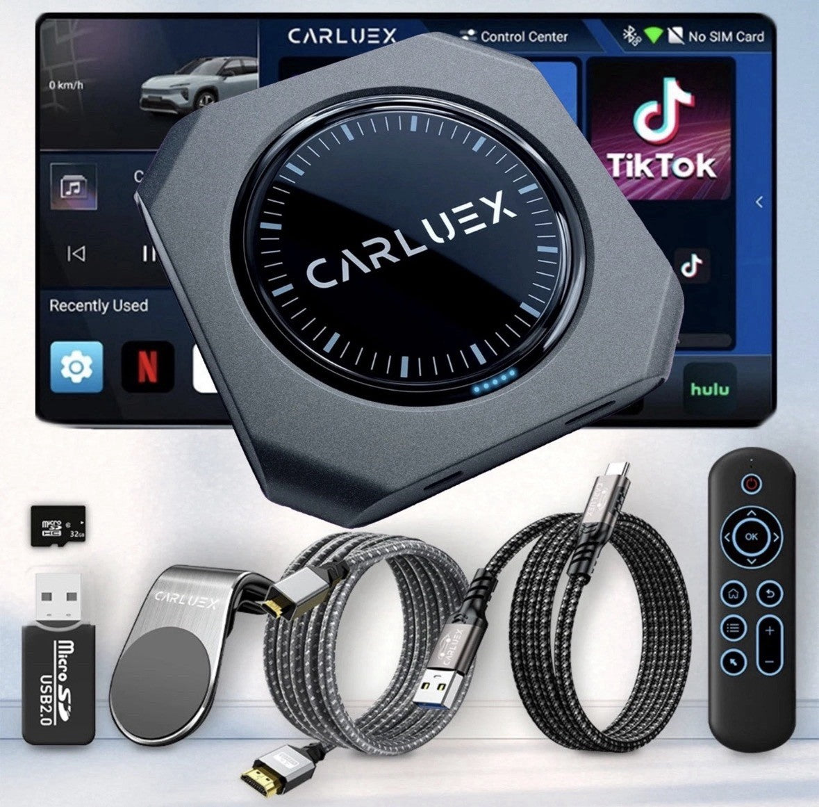 Carluex PRO+ 2.0 Multimedia AI Box (961) With Keyboard Remote And More