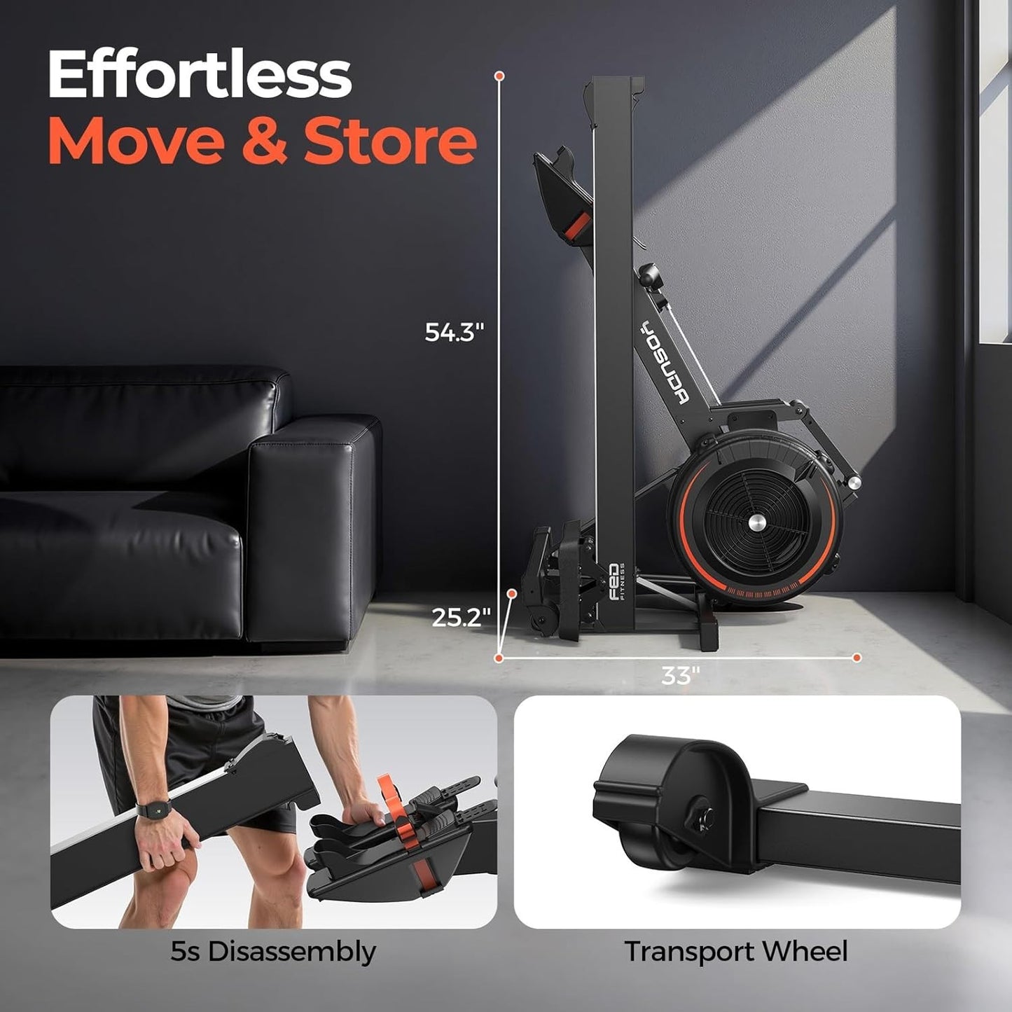 YOSUDA R2 Rowing Machine for Home, Professional Adjustable