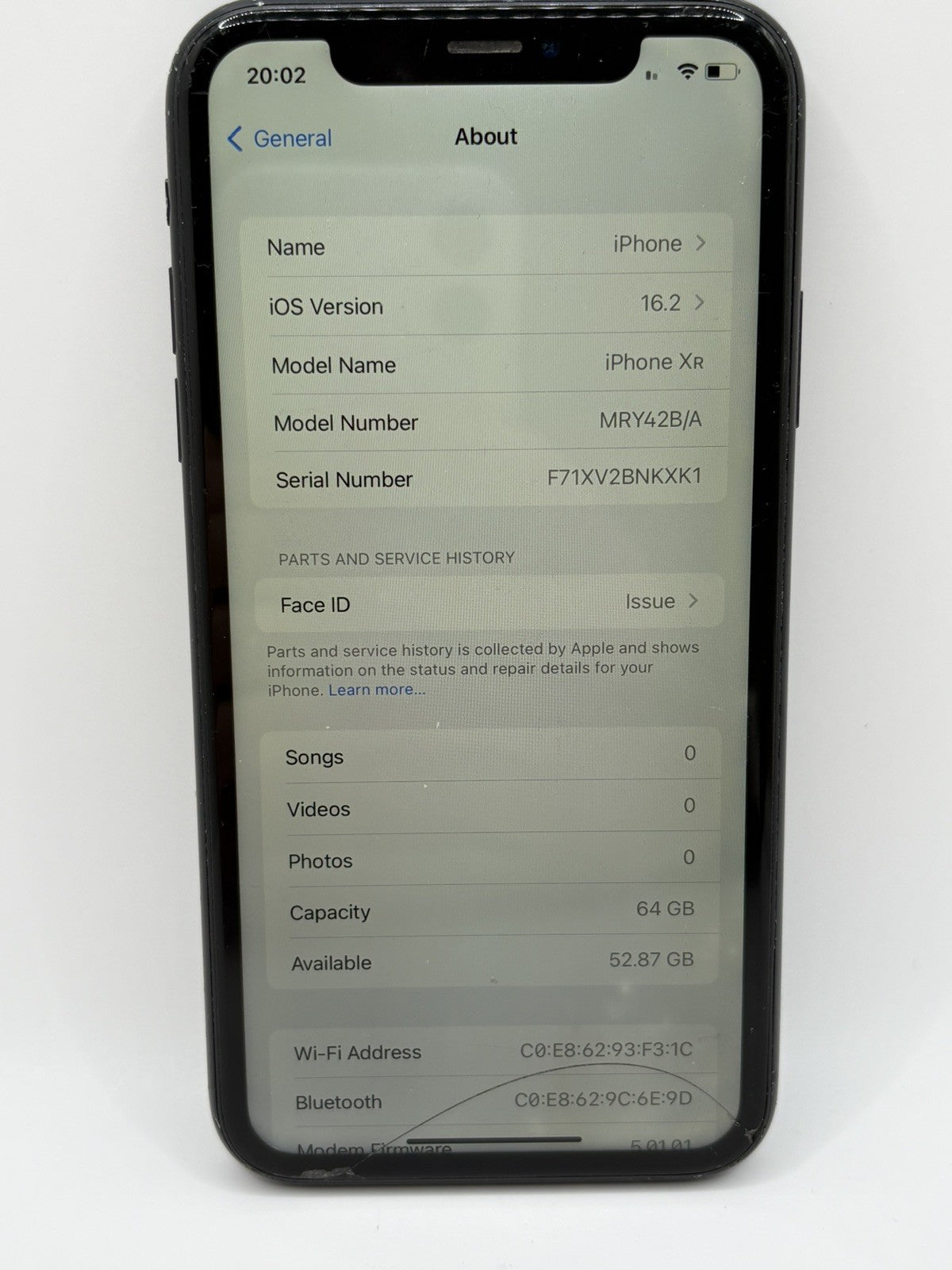 Apple iPhone XR 64GB Black Unlocked Faulty And Cracked
