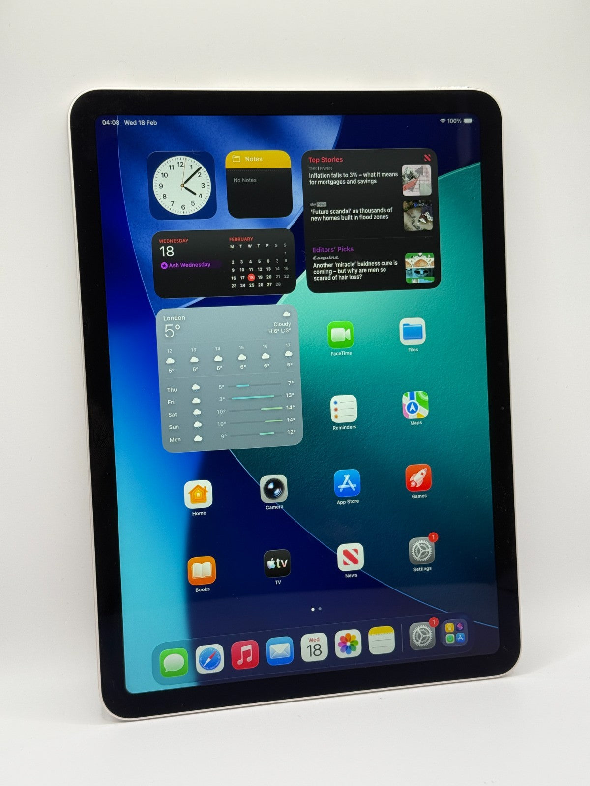 Apple Ipad Air 11" M3 128GB Wifi Starlight Boxed Warranty Excellent Condition