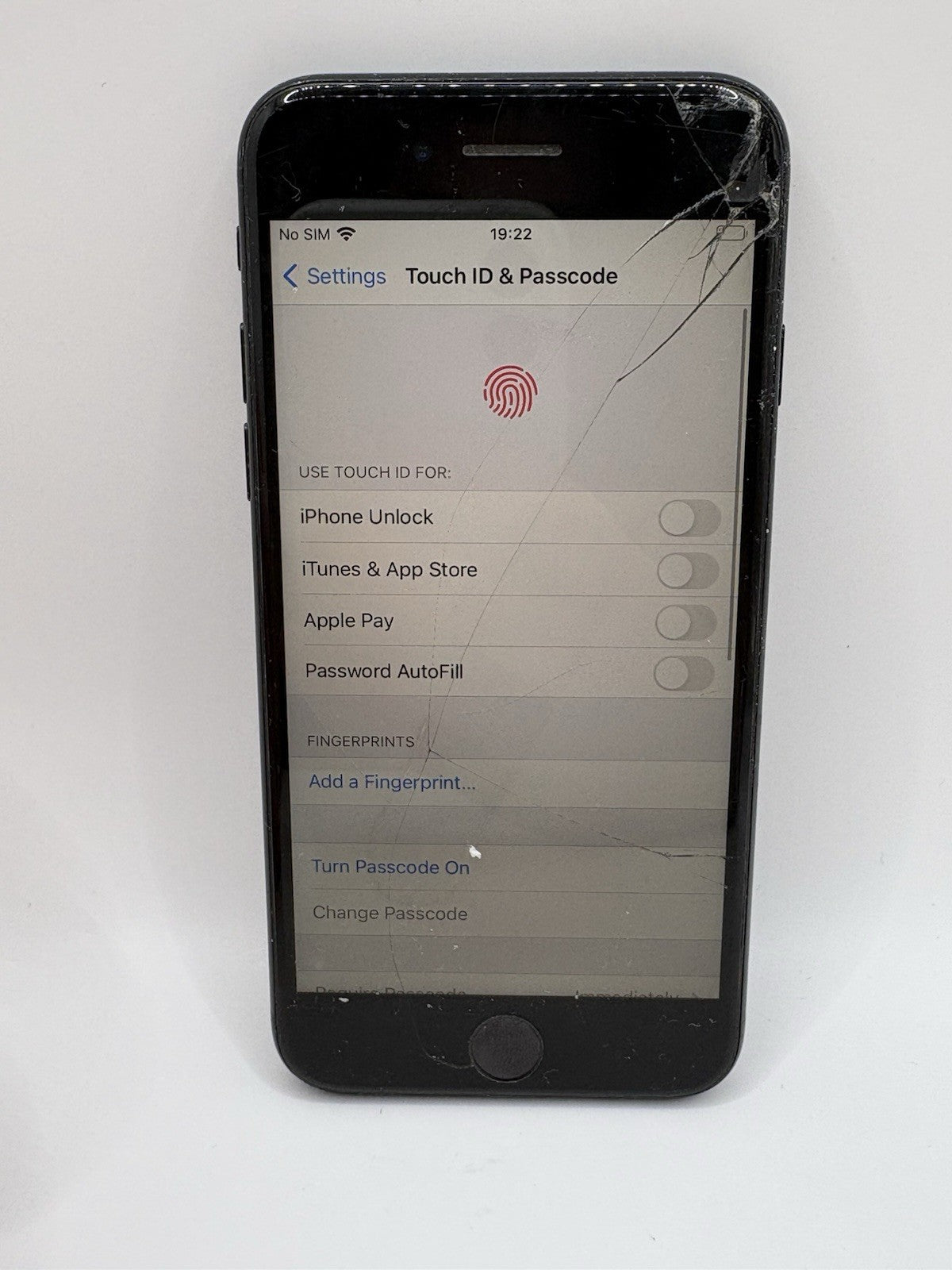 Apple iPhone SE 2nd Gen 64GB Black Unlocked A2296 Cracked & Home Button Broke