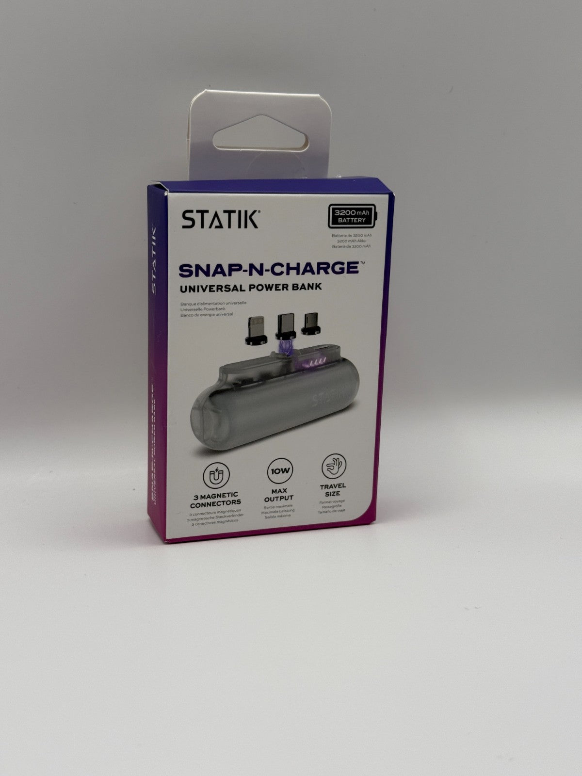 Statik Snap N Charge Compact 3.200Mah Magnetic Power Bank Opened Never Used