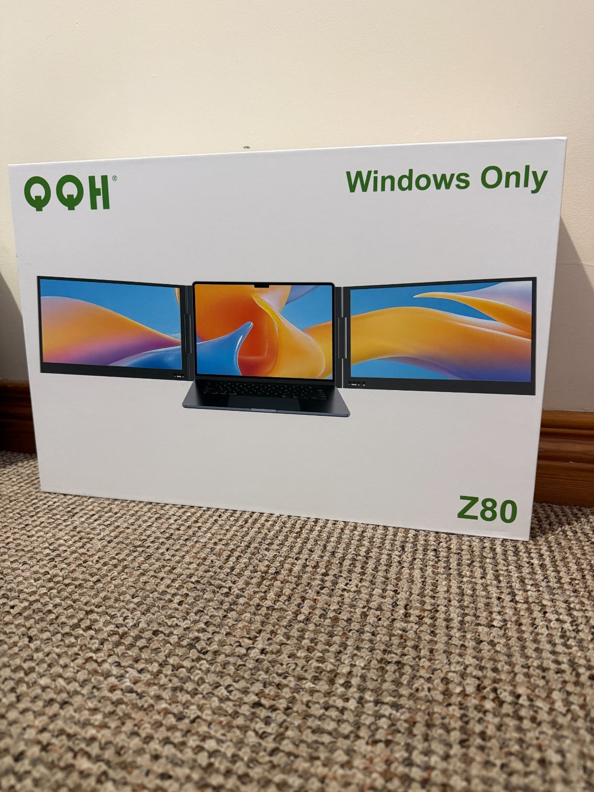 QQH Z80 Portable Dual Monitor Setup For Notebooks Dual 1080P Full HD Ips Led
