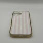PopSockets Club Stripe Pink Case For Iphone 16 Used But Excellent