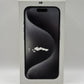 Apple Iphone 15 Pro 256GB Black Titanium Unlocked Warranty Excellent Condition