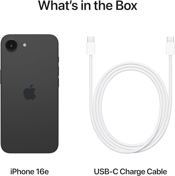 Apple Iphone 16e 128GB 5G Black Unlocked Brand New Sealed Warranty