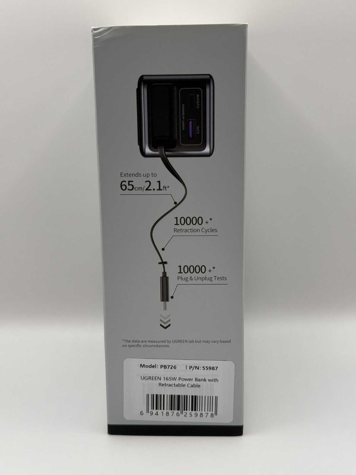 Ugreen nexode 20000 mah 165w Power Bank Retractable Cable New Sealed