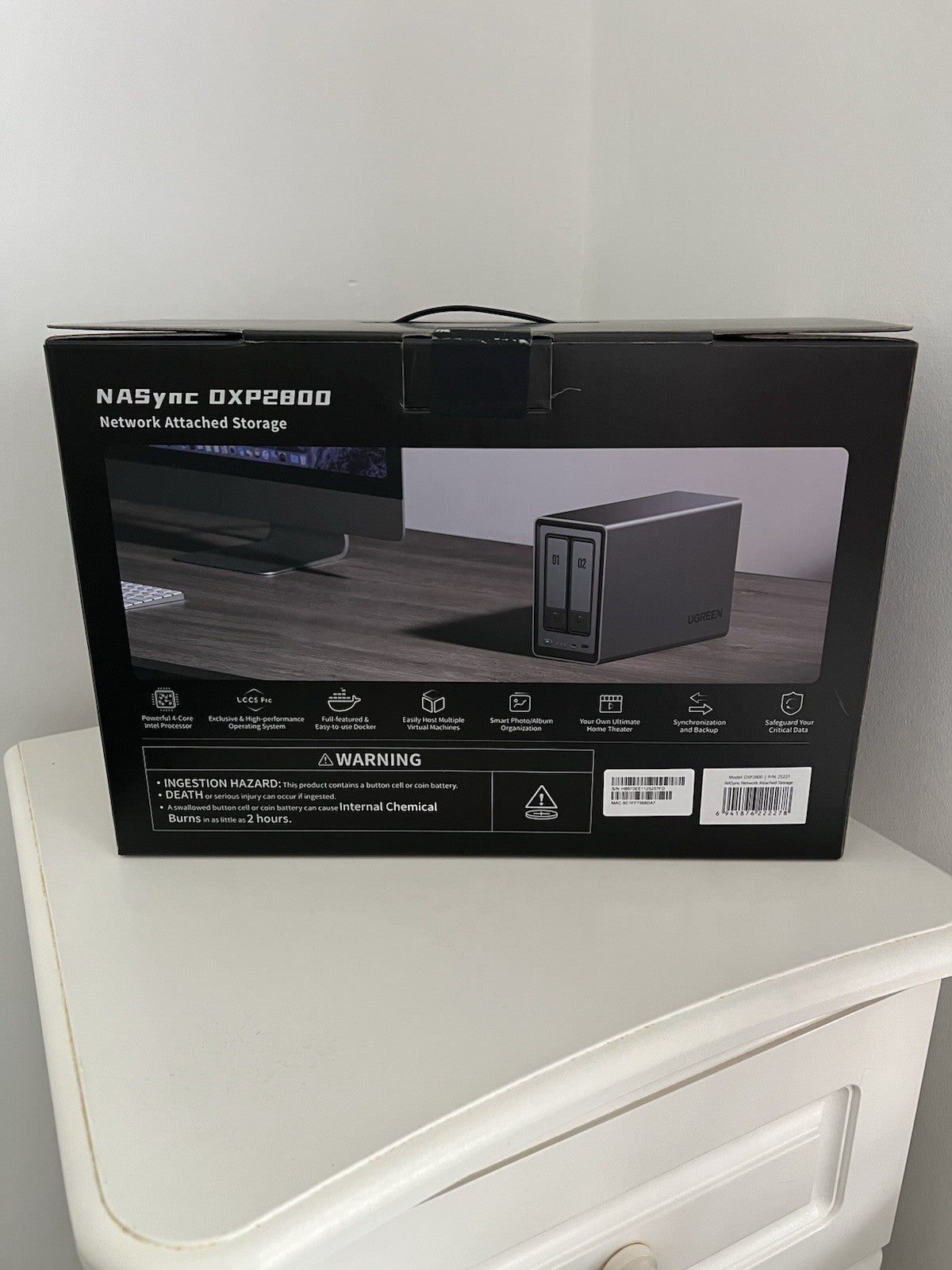 UGREEN NASync DXP2800 (942) 8GB RAM 2 Bay SATA Desktop NAS Expansion Enclosure