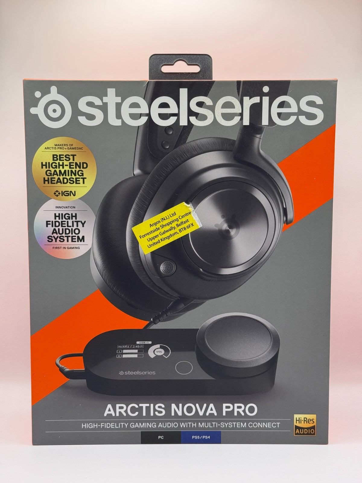 SteelSeries Arctis Nova Pro Wired Over Ear Gaming Headset 360° Spatial Audio