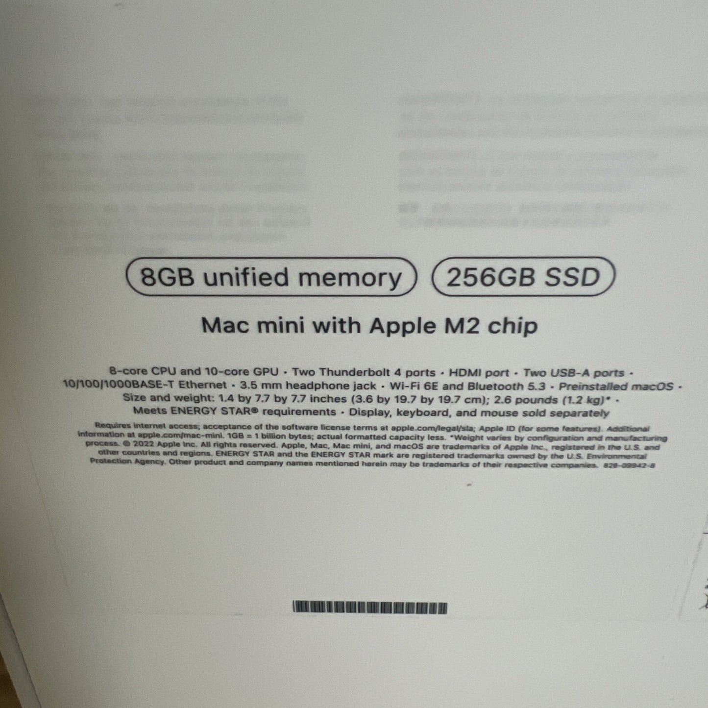Apple Mac Mini M2 Chip (0212291) 8-core CPU, 10-core GPU, 2023 A2686 - Excellent