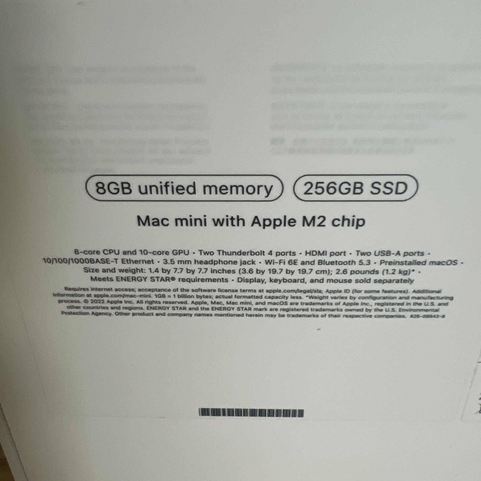 Apple Mac Mini M2 Chip (0212291) 8-core CPU, 10-core GPU, 2023 A2686 - Excellent