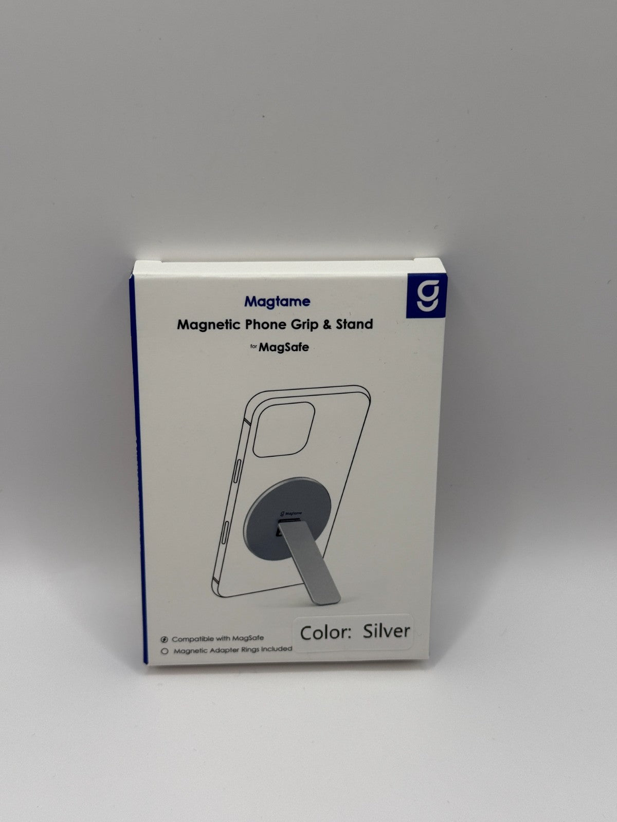 Magtame Magnetic Phone Stand Grip Double Sided Strong Magnetic Holder Silver New