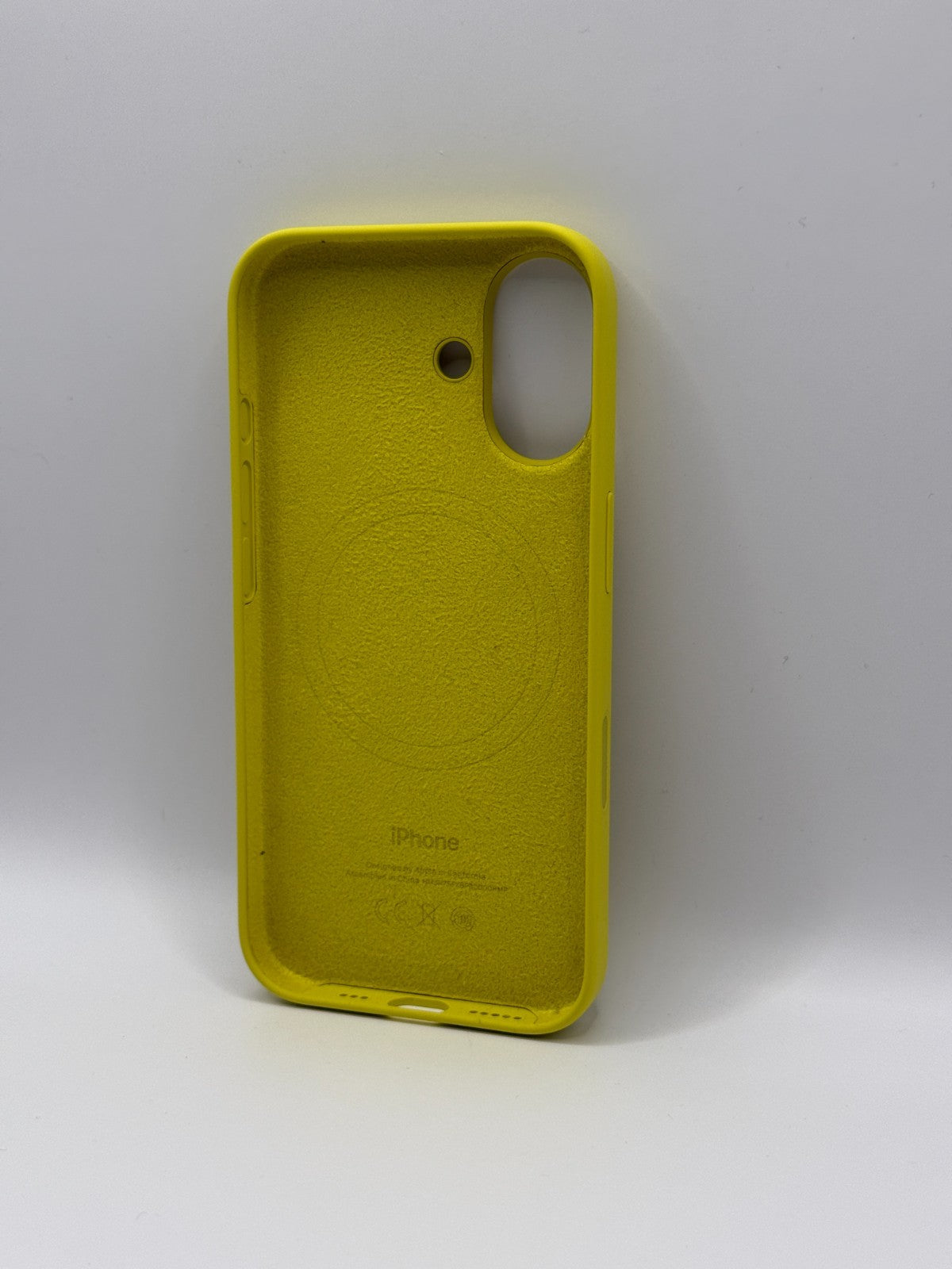 Apple Silicone Iphone 16 Yellow Case MagSafe Cover Genuine Used But Excellent