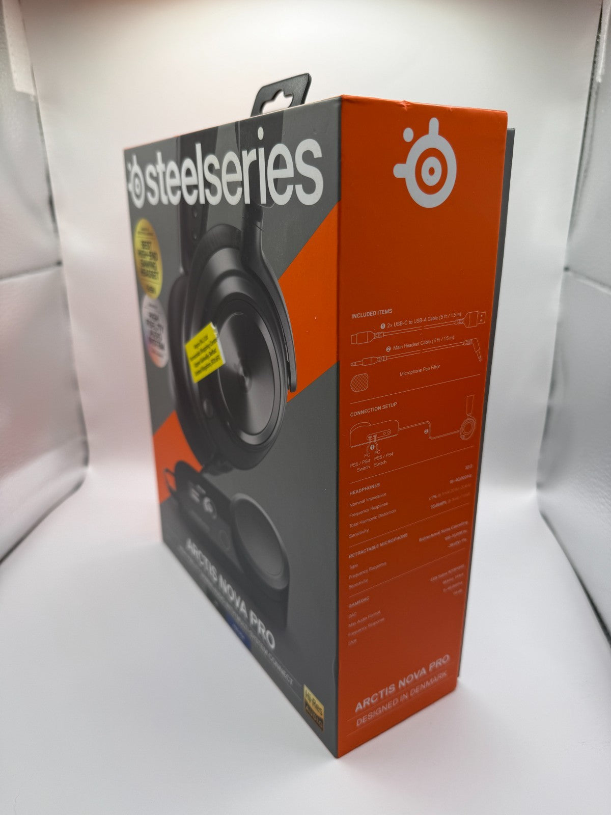 SteelSeries Arctis Nova Pro Wired Over Ear Gaming Headset 360° Spatial Audio