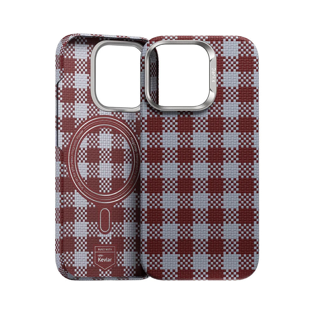 Benks ArmorVichy Kevlar Case Made With Kevlar For Iphone 16 Pro Max Red