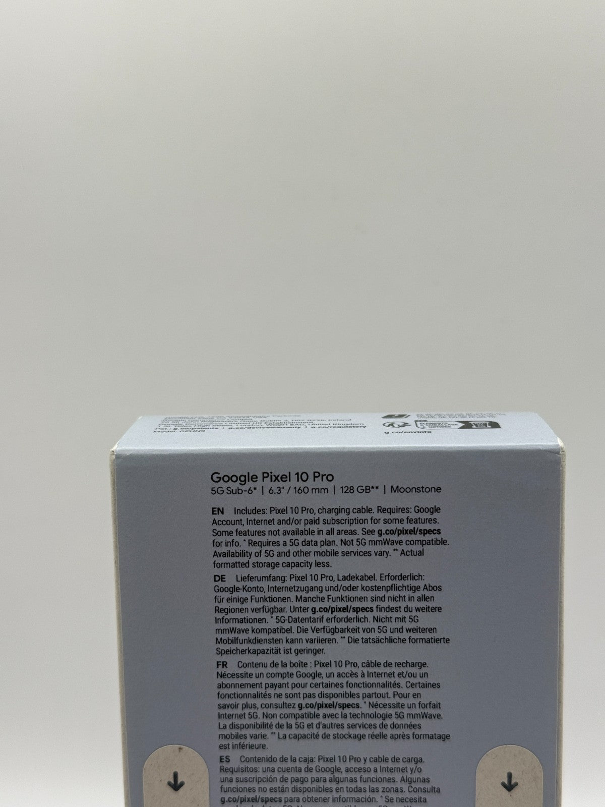 Google Pixel 10 Pro 128 GB 5G Moonstone Brand New Sealed Unlocked Warranty