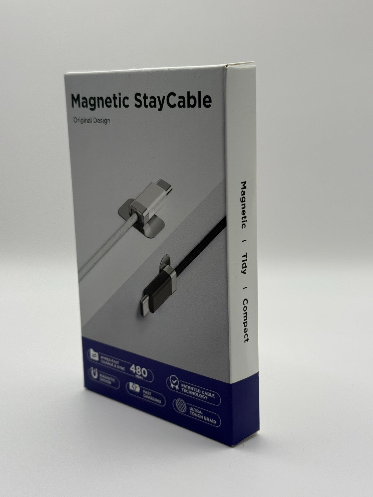 Magtame USB A To C Cable Magnetic 3.3 Ft Black 480Mbps 1m 27W New Sealed
