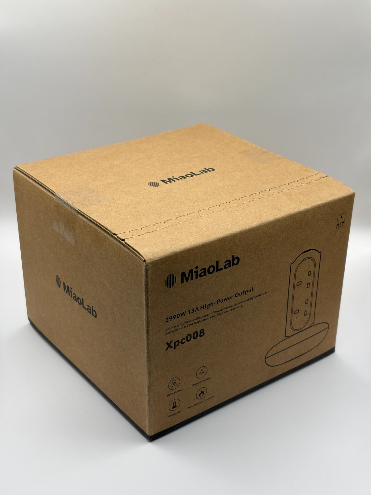 MiaoLab XPC008-UK Tower Power Strip with 6 AC 2990W Brand New Sealed