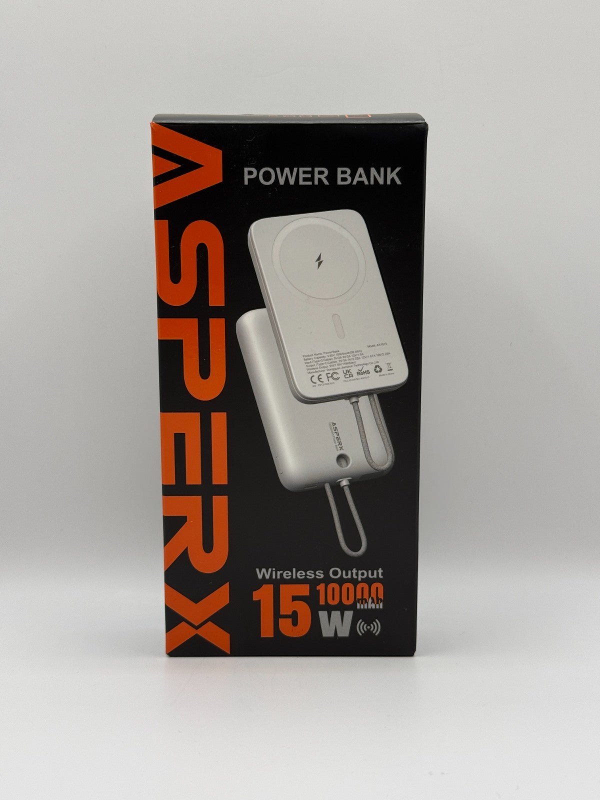 AsperX Magnetic Portable Charger 10000Mah 22.5W PD Fast Charging With USBC Cable