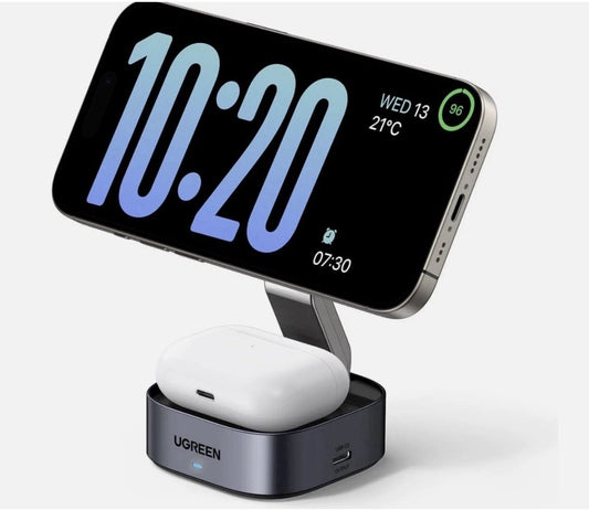 UGREEN MagSafe Charger Compatible 15W Wireless Stand 2in1 Magnetic iPhone