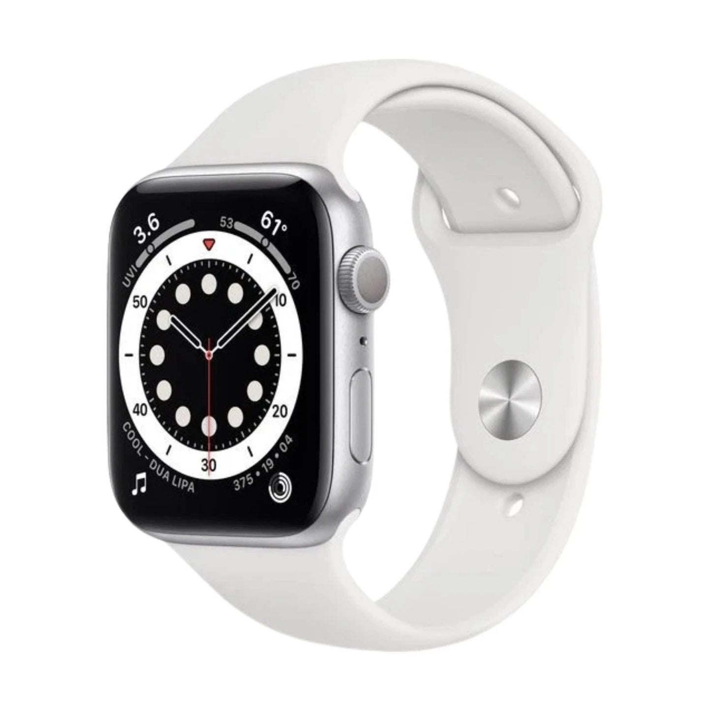Apple Series 6 40mm Silver Aluminium Case Blue Sport Band 75% Battery