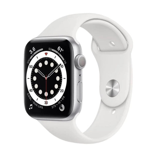 Apple Series 6 40mm Silver Aluminium Case Blue Sport Band 75% Battery