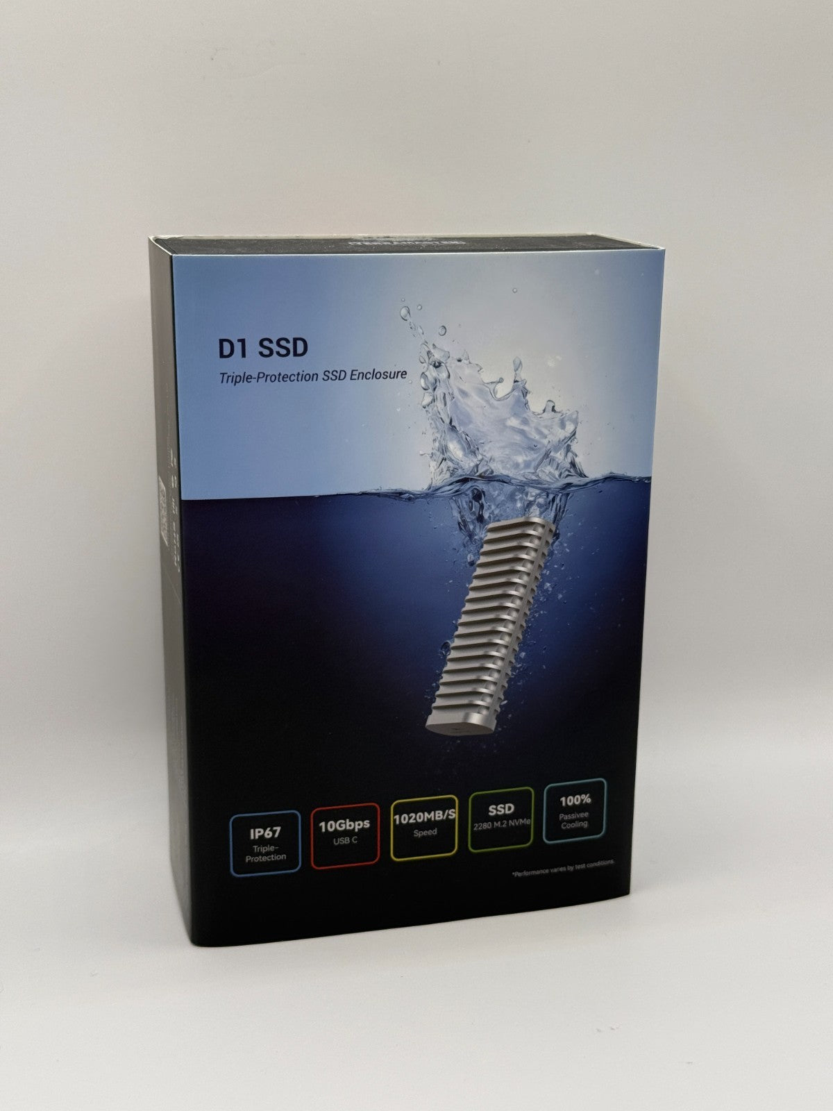 Terramaster D1 SSD M.2 NVMe SSD Enclosure Aluminum Case Waterproof Shockproof