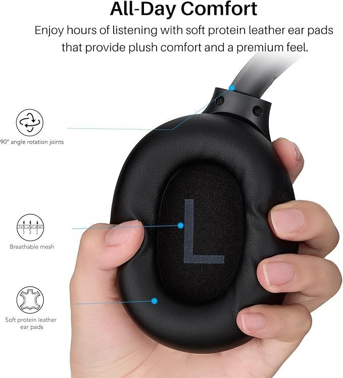TOZO HT3 Bluetooth Headphones Active Noise Cancelling AI Black Sealed Brand New