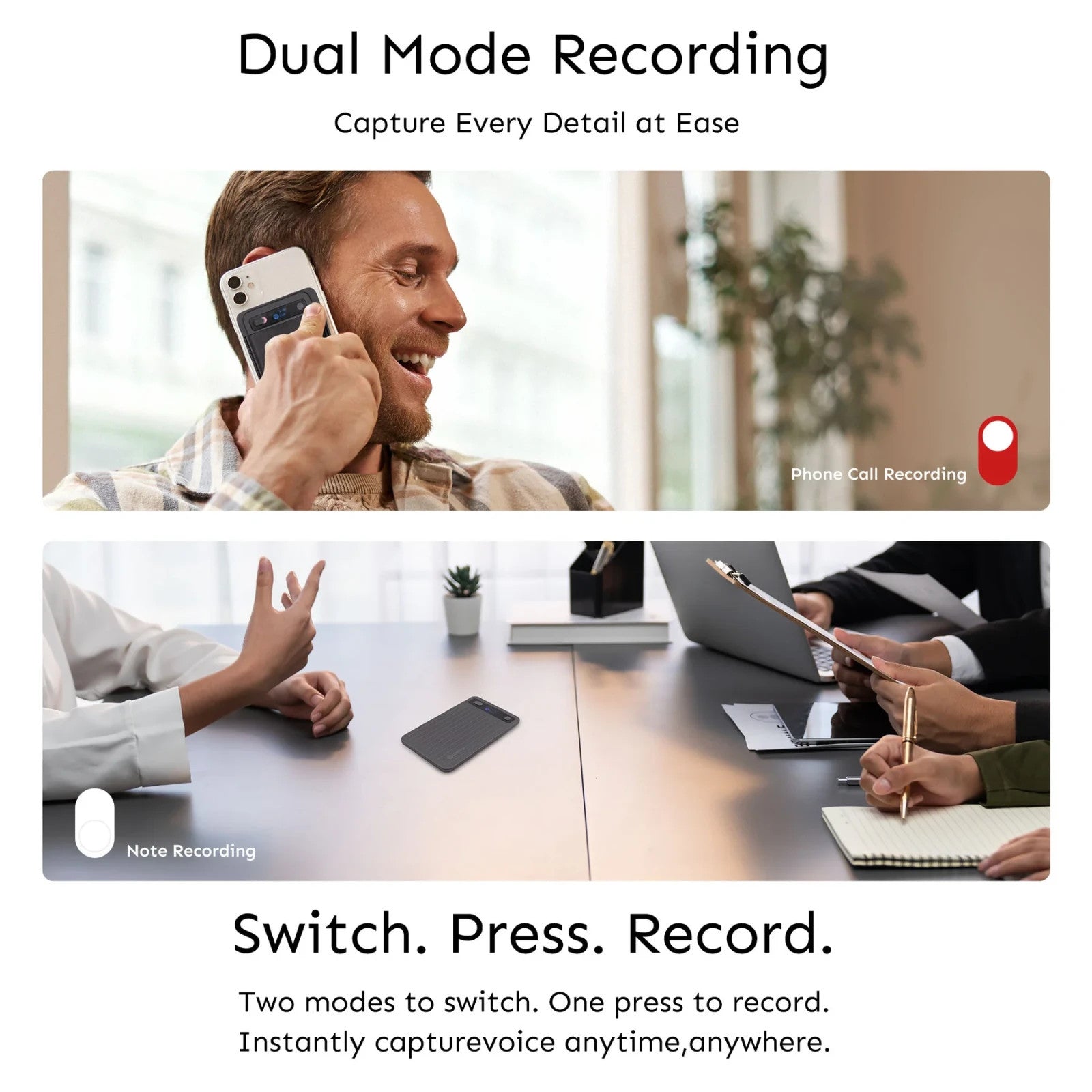 Umevo Note Plus Magnetic AI Powered Voice Recorder Opened Never Used Rose Gold