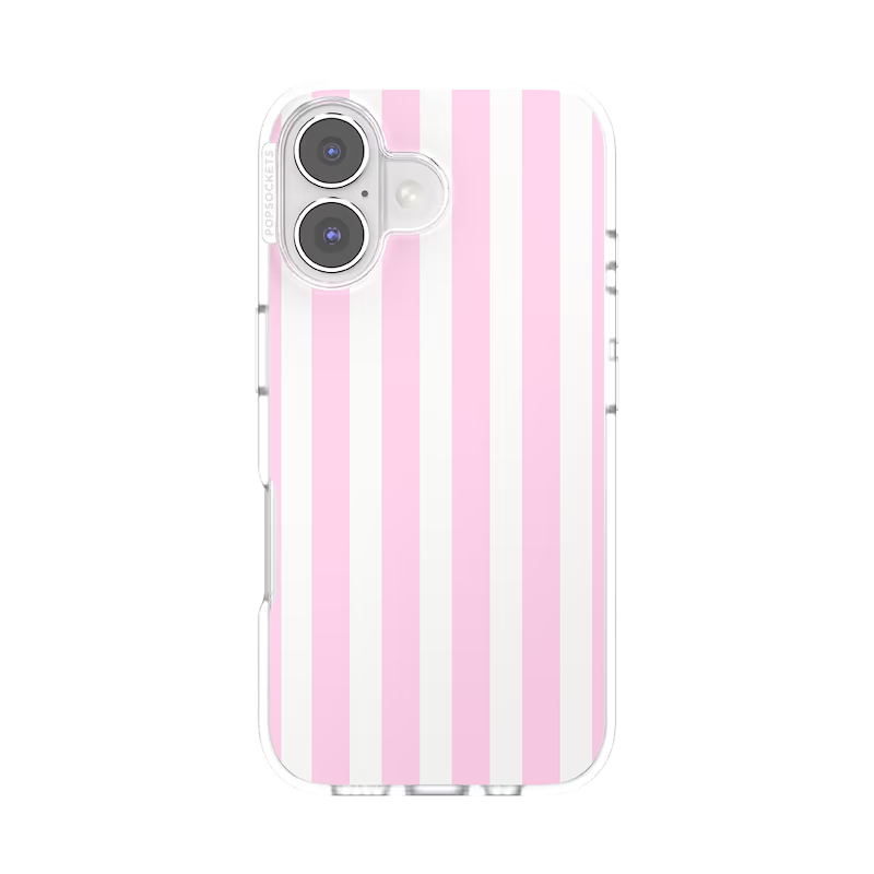 PopSockets Club Stripe Pink Case For Iphone 16 Used But Excellent