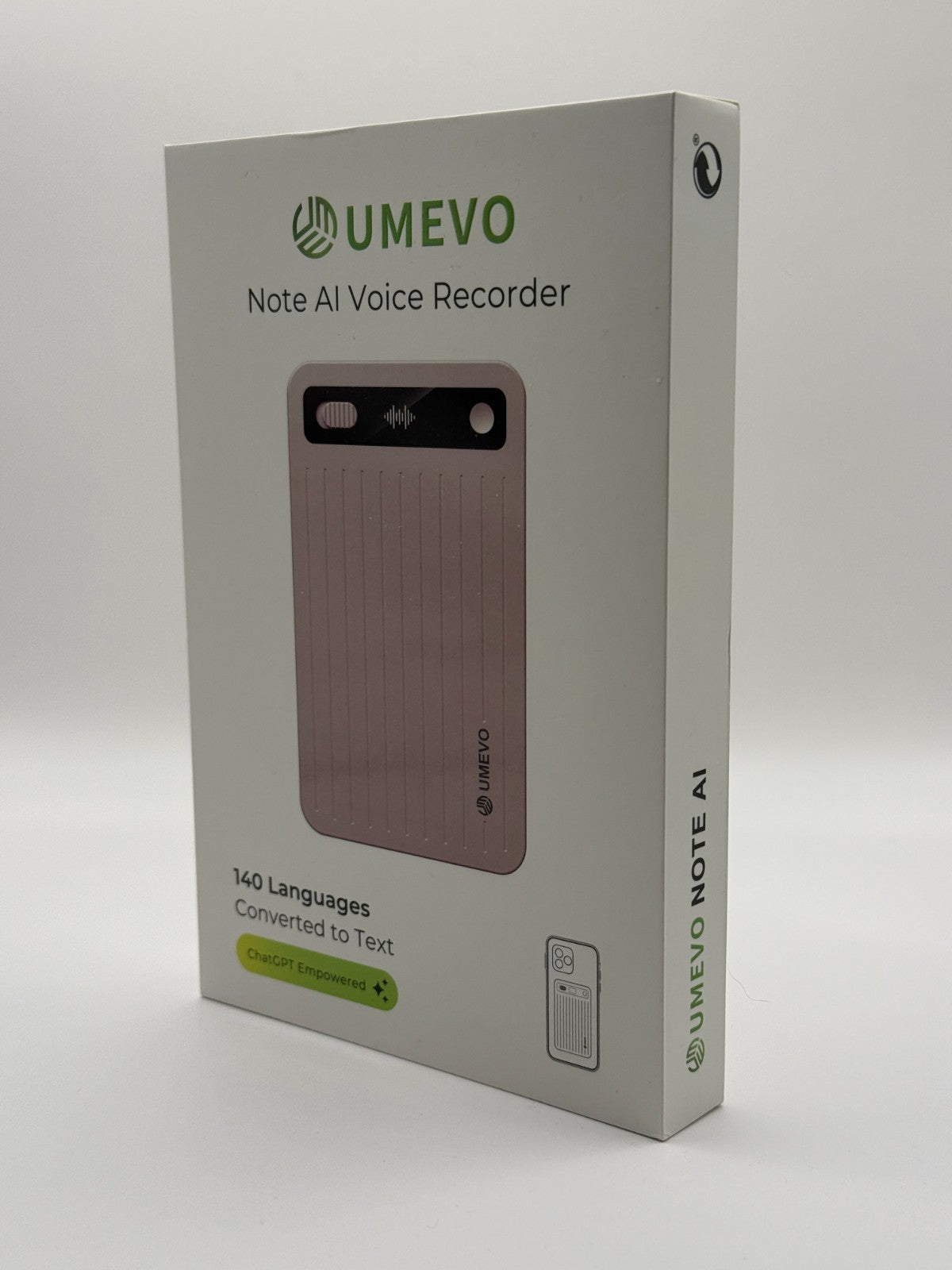 Umevo Note Plus Magnetic AI Powered Voice Recorder Opened Never Used Rose Gold