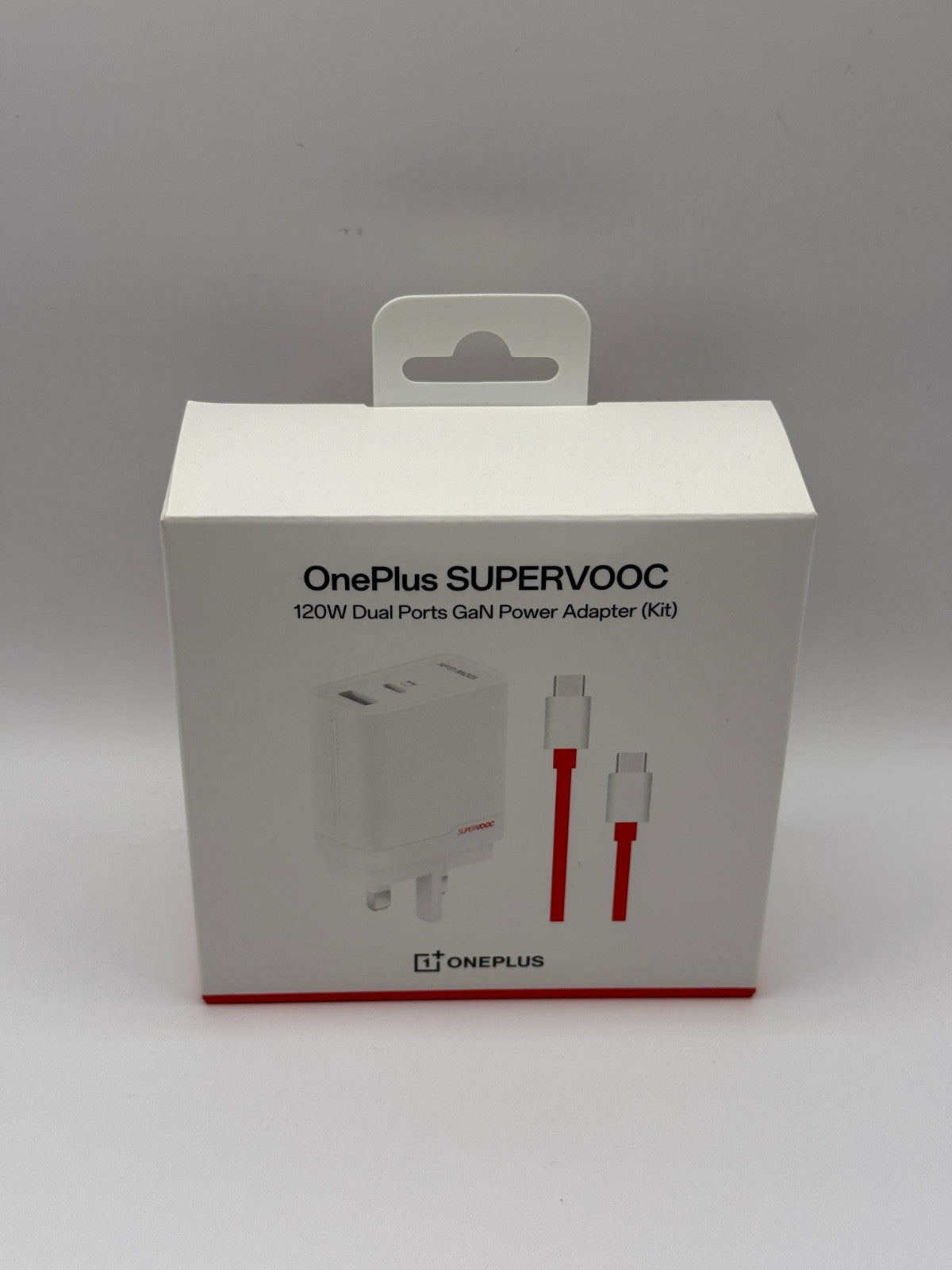 OnePlus Supervooc 120W Dual Ports GaN Power Adapter Kit White UK Version New