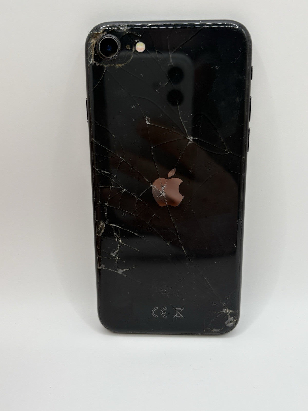 Apple iPhone SE 2nd Gen 64GB Black Unlocked A2296 Cracked & Home Button Broke