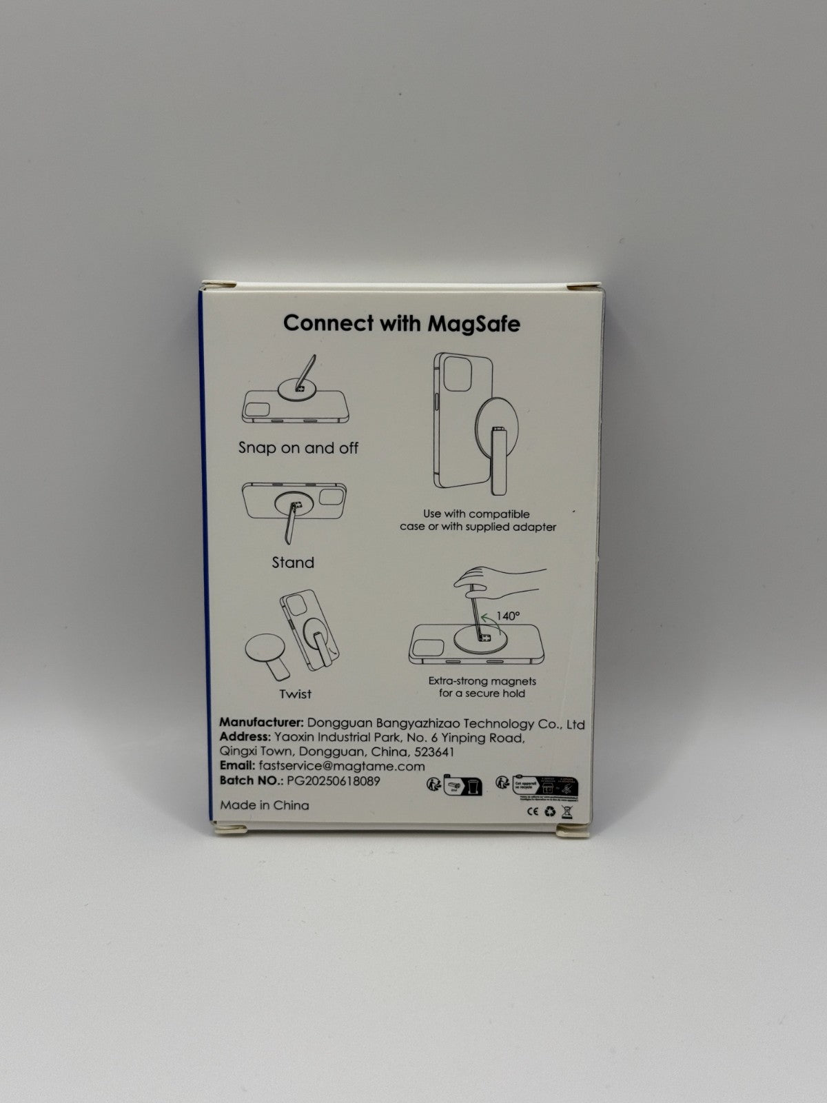 Magtame Magnetic Phone Stand Grip Double Sided Strong Magnetic Holder Silver New