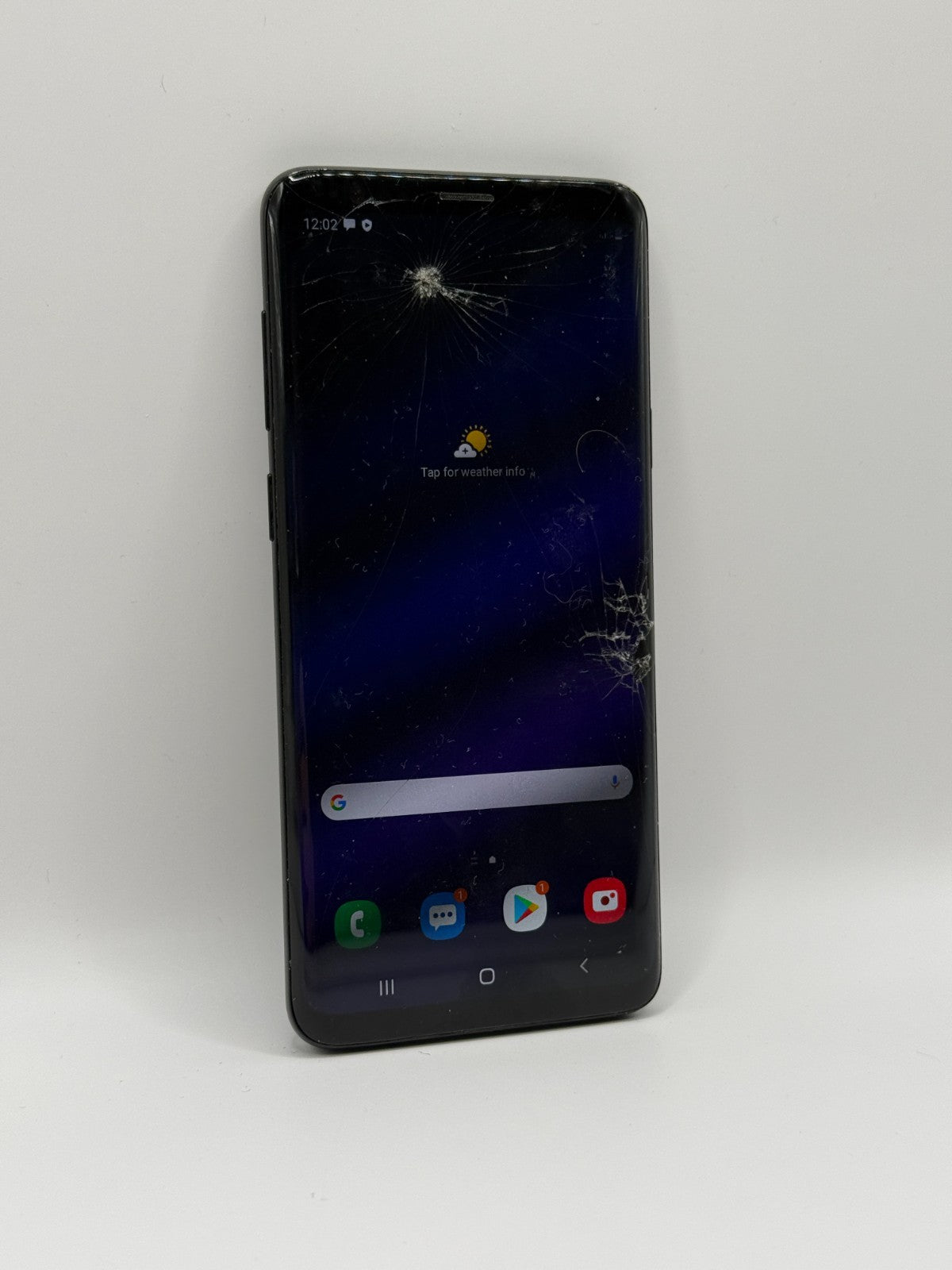 Samsung Galaxy S9 Plus 128GB Midnight Black Unlocked Cracked Screen LCD Bleed