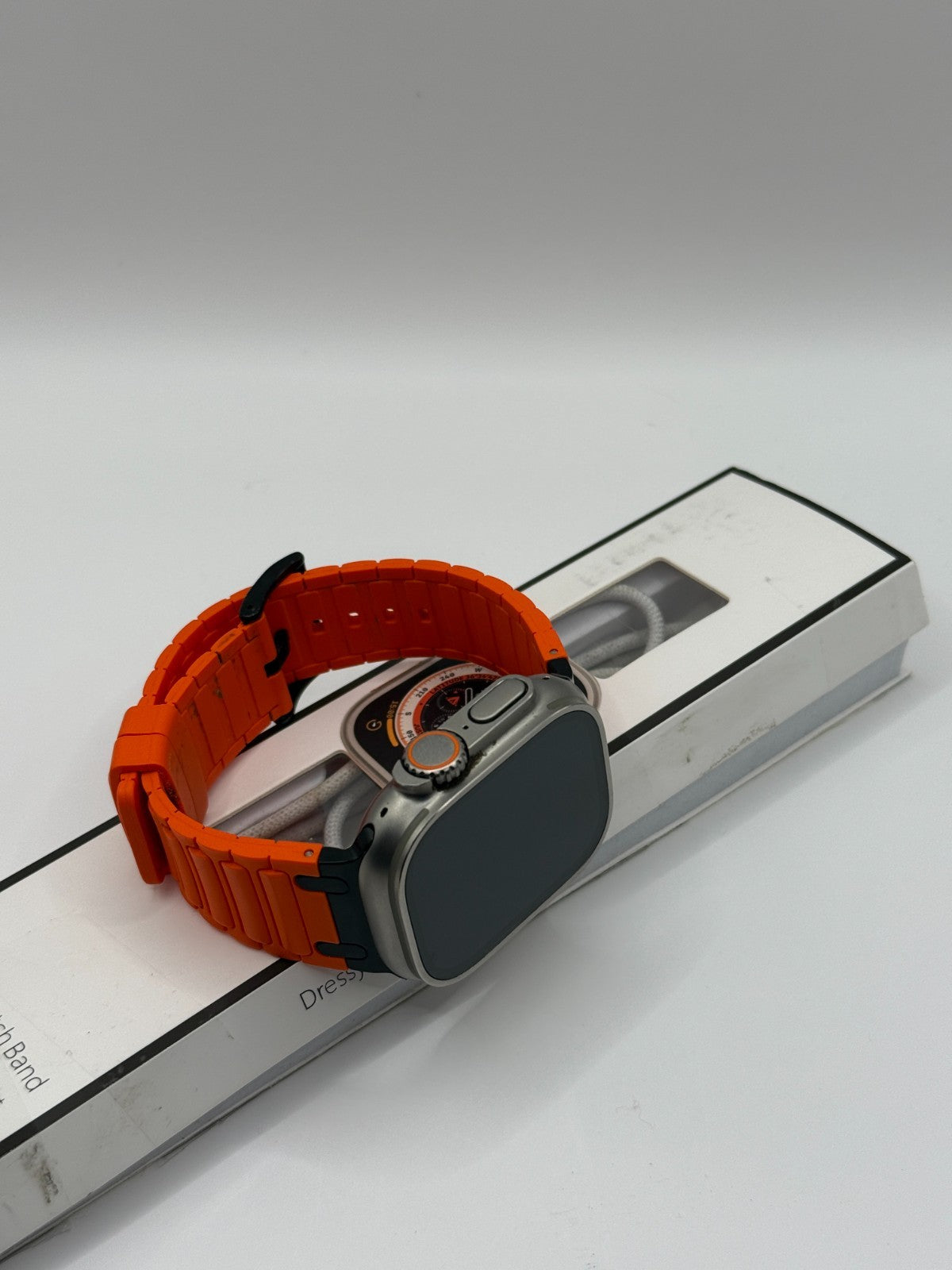 Apple Watch Ultra 1 49mm Titanium & Ceramic Case Orange Strap Warranty