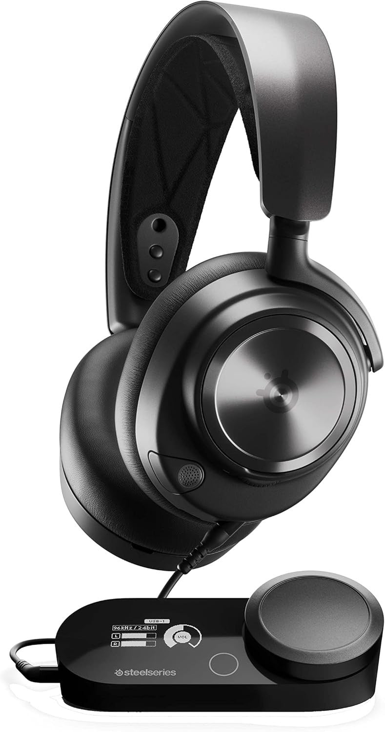 SteelSeries Arctis Nova Pro Wired Over Ear Gaming Headset 360° Spatial Audio