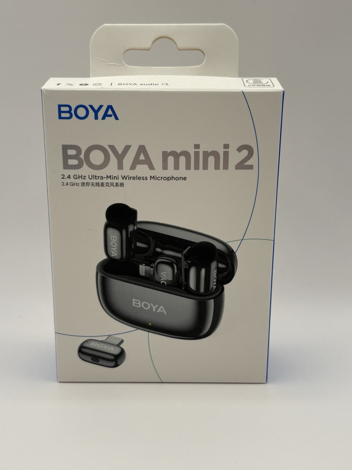 BOYA Mini 2 C-Type 30H Microphone for iPhone 15/16/17 + Android - Space Grey