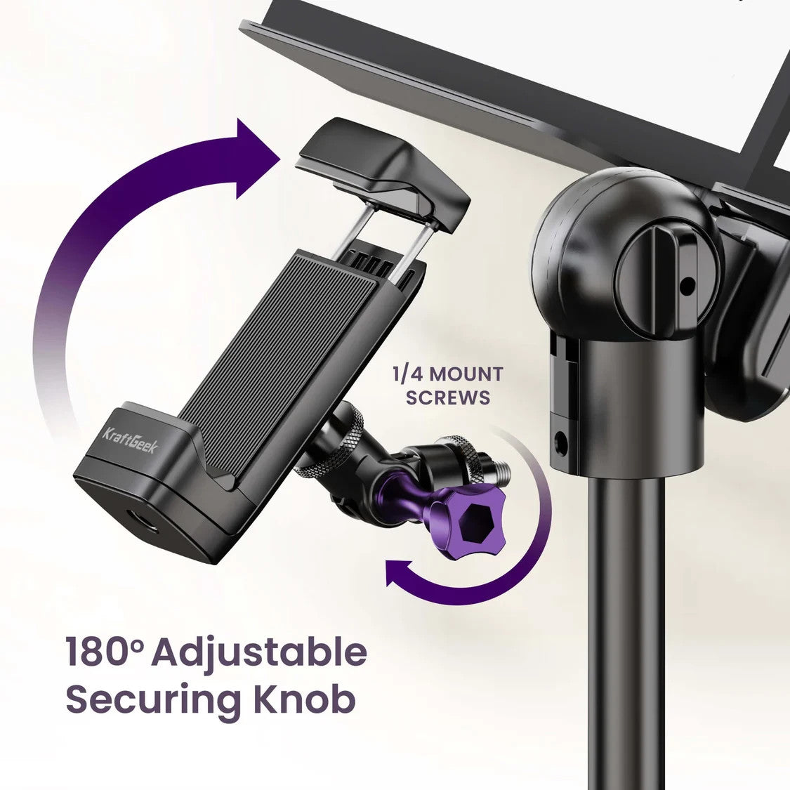 KraftGeek FlexyMount Phone & Tablet up to 13" Holder Sealed New