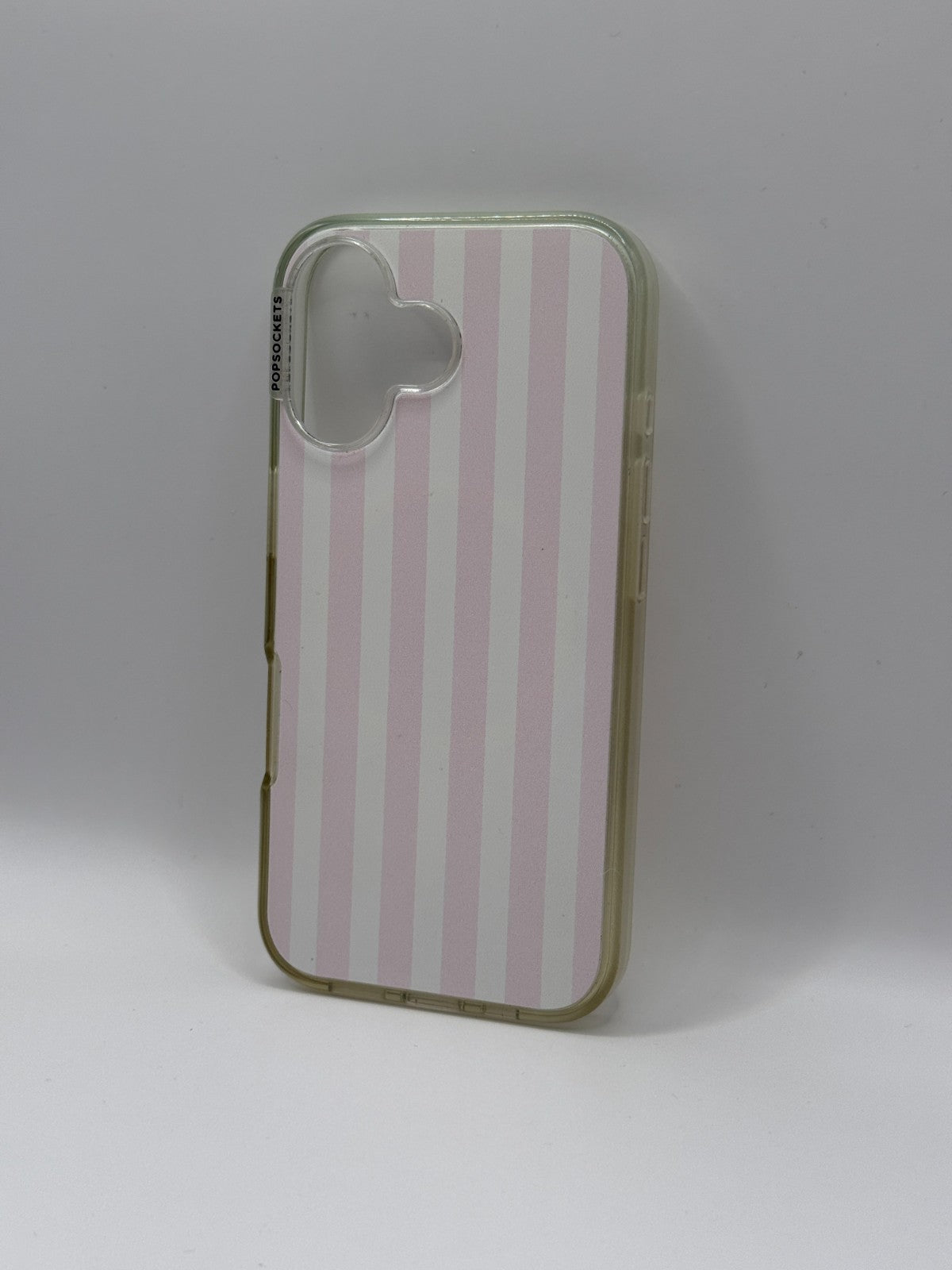 PopSockets Club Stripe Pink Case For Iphone 16 Used But Excellent