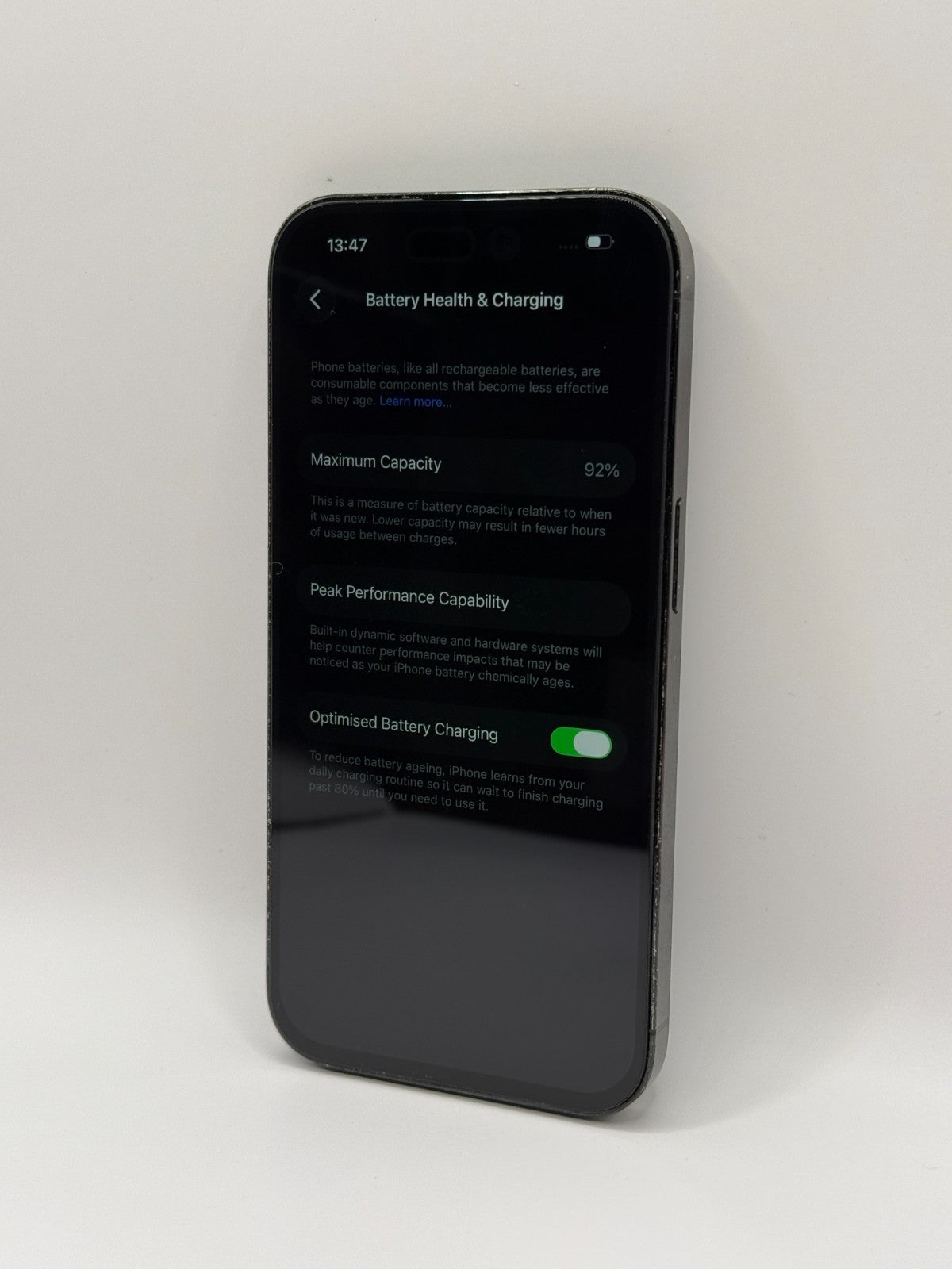 Apple Iphone 14 Pro 128GB Space Black Unlocked Warranty Very Good Condition 92%