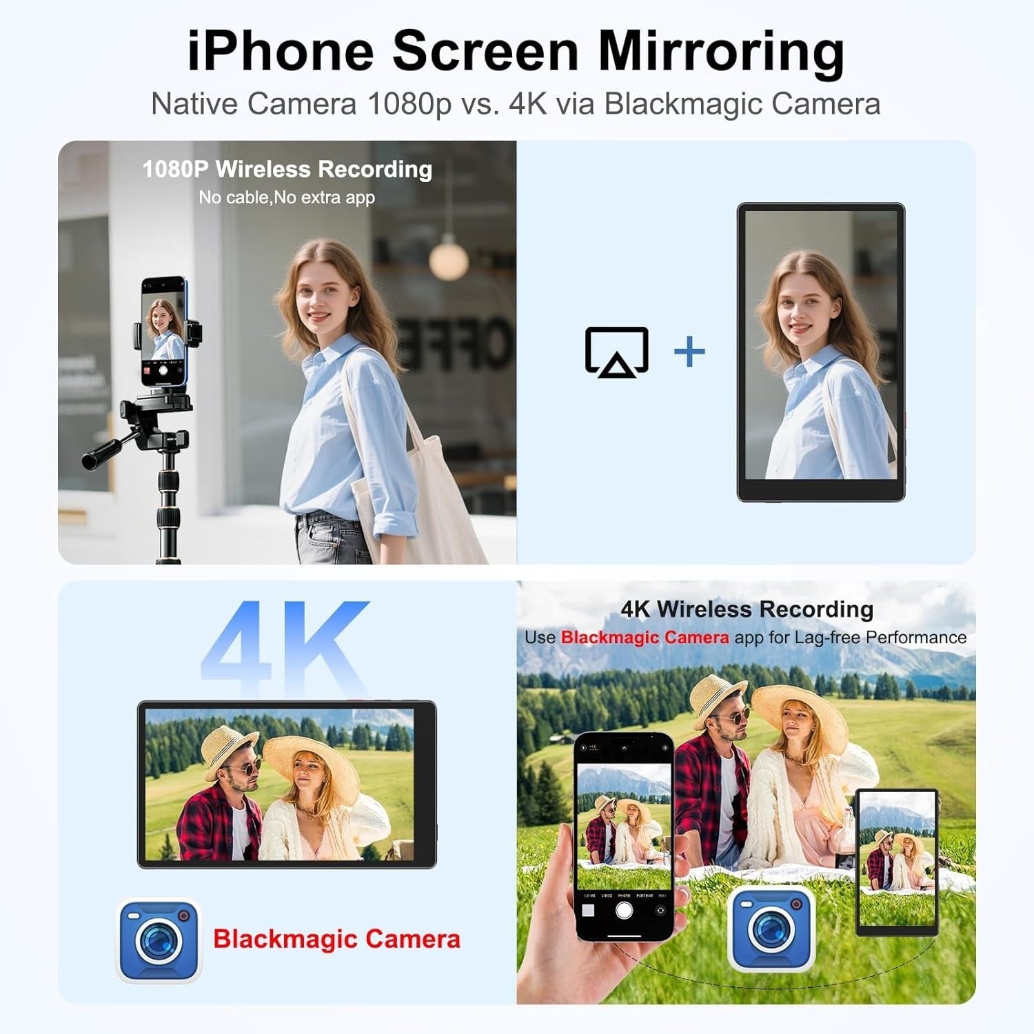 MAGEX M5 5” Slim Phone Vlog Selfie Monitor Screen for iPhone & Android Magnetic