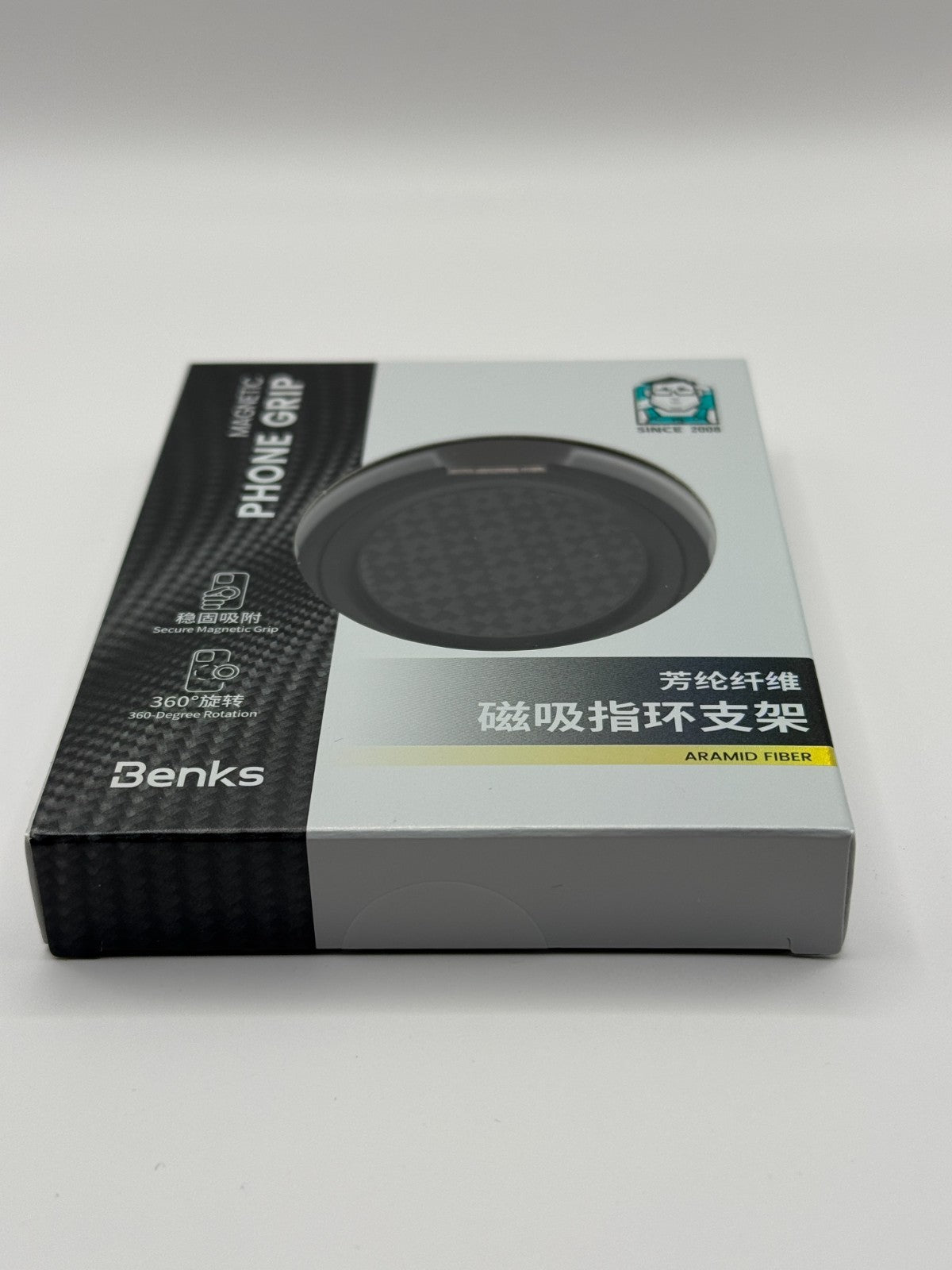 Benks ArmorPop Phone Grip & Stand Aramid Fiber Magnetic Black Sealed New