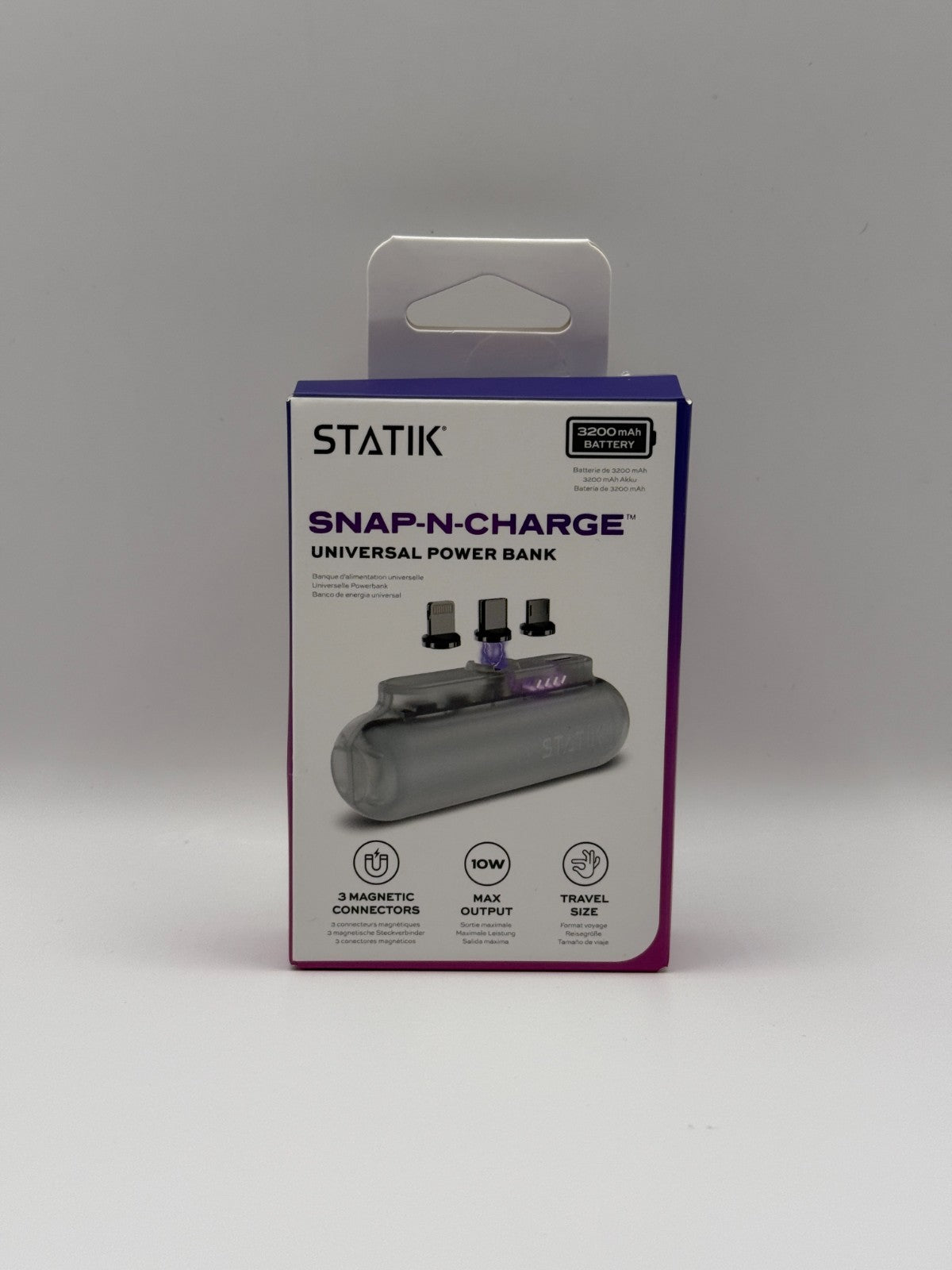 Statik Snap N Charge Compact 3.200Mah Magnetic Power Bank Opened Never Used