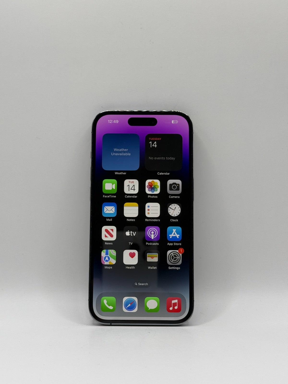 Apple Iphone 14 Pro 128GB Purple Unlocked Warranty Used Condition Face ID Issue