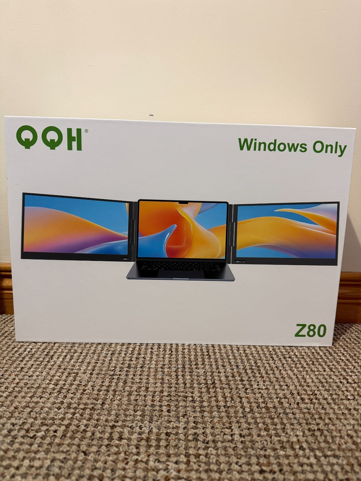 QQH Z80 Portable Dual Monitor Setup For Notebooks Dual 1080P Full HD Ips Led