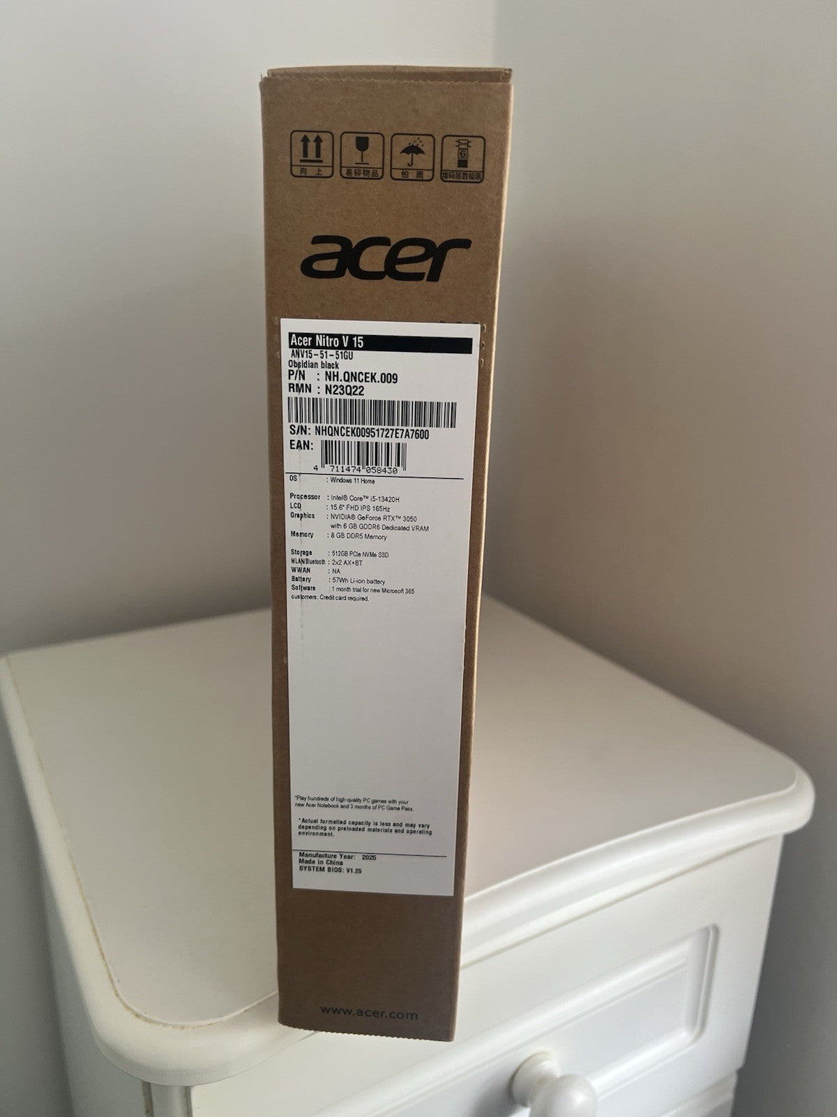 Acer Nitro 5 15 165Hz Gaming Laptop i5 13th Gen 8GB 512GB RTX 3050 + Pad